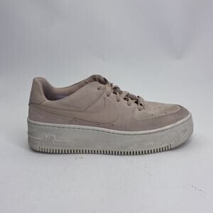 Nike Air Force 1 Saga Low Womens Size 8.5 Pink Suede Platform Shoes Sneakers